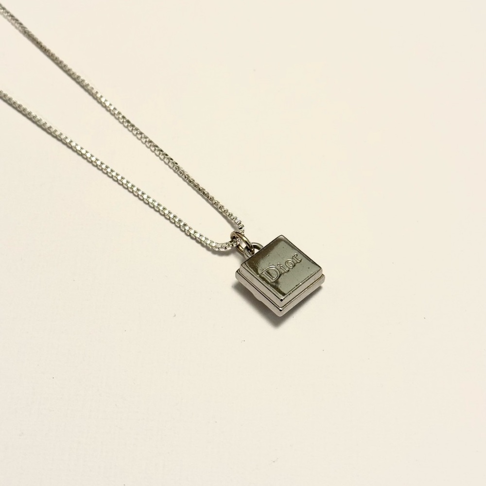 Christian Dior Box Pendant on Chain/Necklace